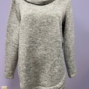 Lands' End Women's Gray Cowl Neck Sweater